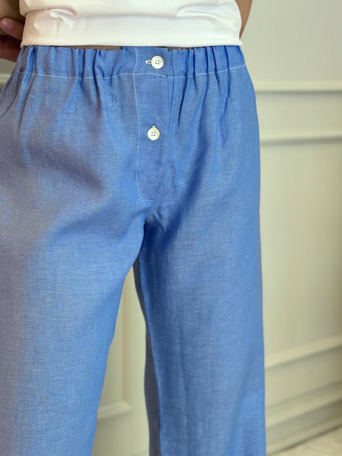 PANTALONI DONNA LINO AZZURRO PADIUNI AZZ SILVIA SCALMANA