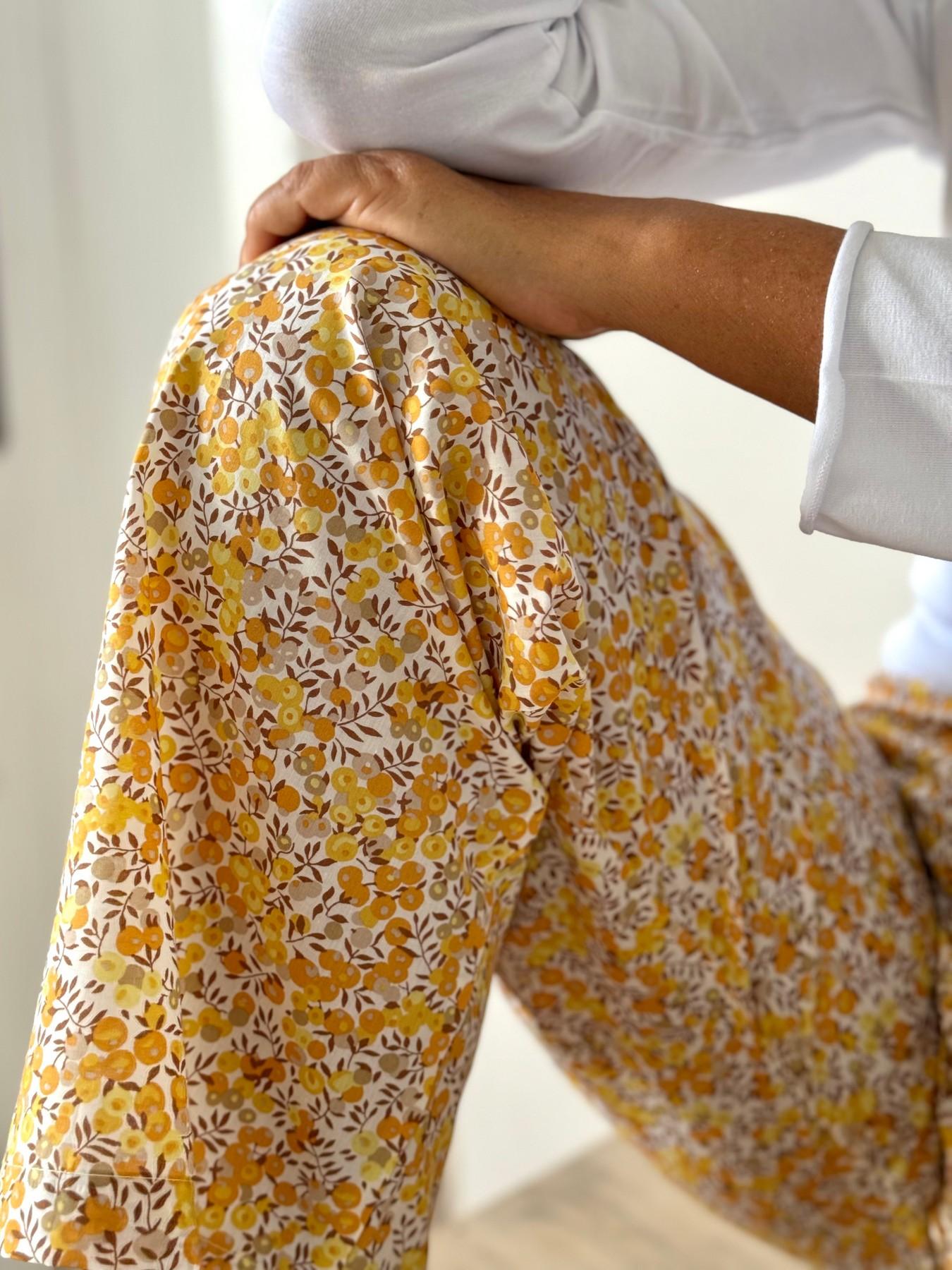 PANTALONI LIBERTY DONNA "WILTSHIRE" PDLIB WILTSHIREGIALLO SILVIA SCALMANA