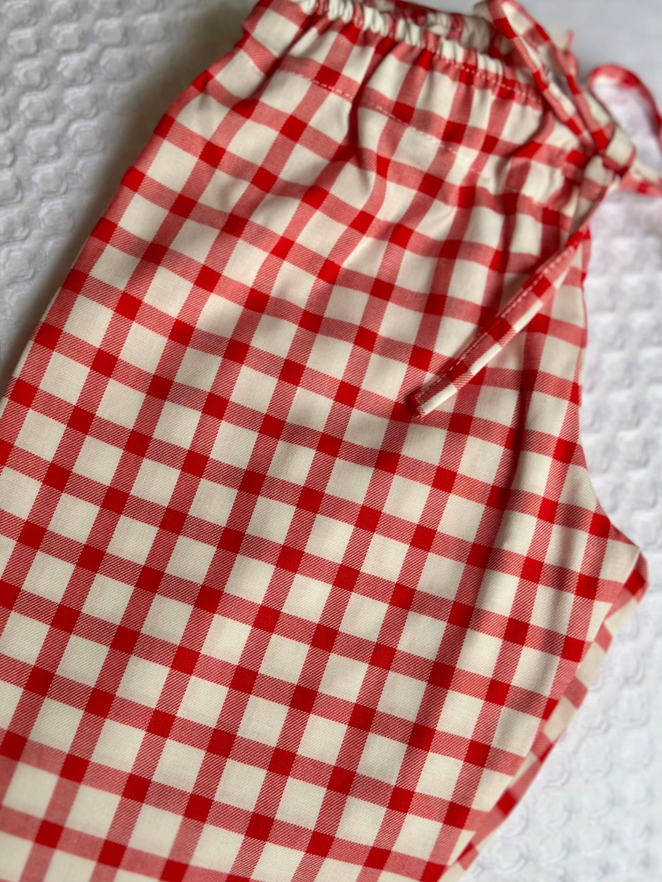 PANTALONE BAMBINO IN FLANELLA FINESTRATO ROSSO PBFL FINESTROSSO SILVIA SCALMANA