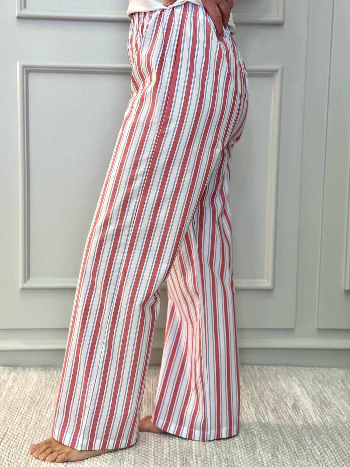 PANTALONI DONNA RIGONE ROSSO/AZZURRO PADPRGO ROS SILVIA SCALMANA