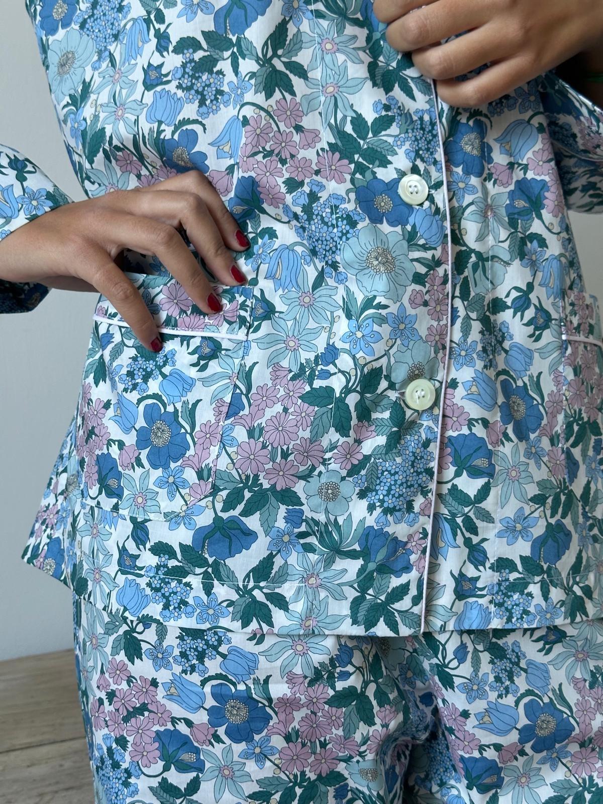 PIGIAMA LIBERTY DONNA "CLARABELL" AZZURRO CODL CLARABELLAZZURRO SILVIA SCALMANA