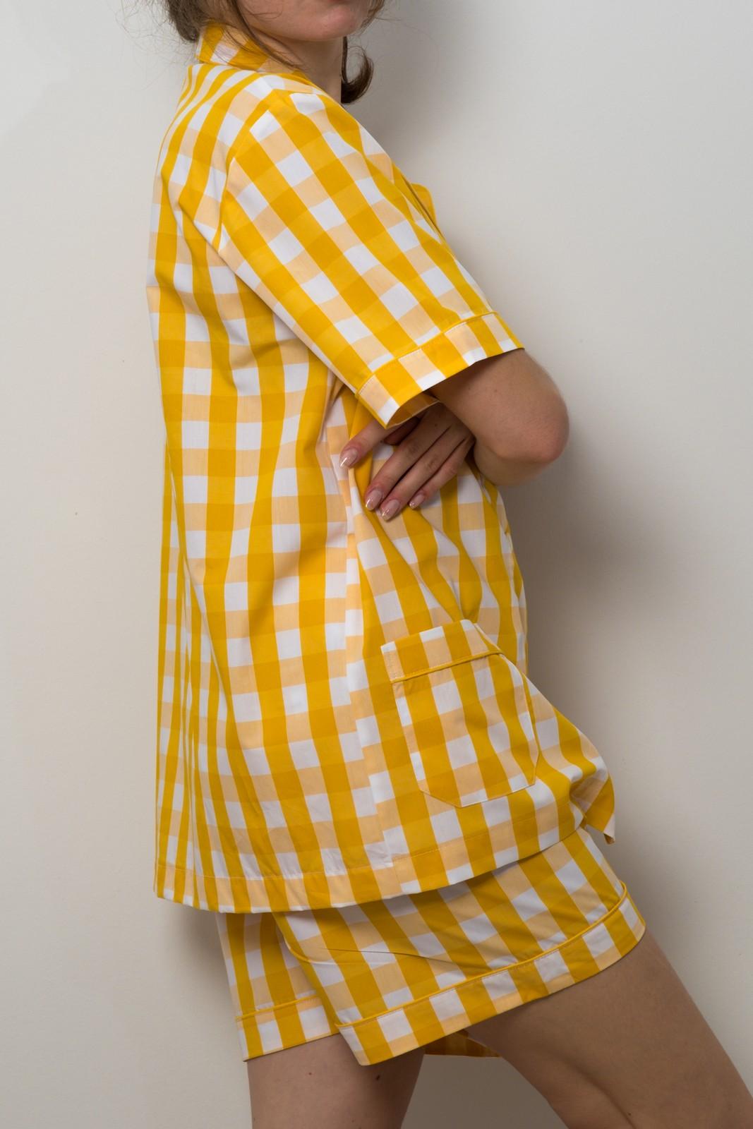COMPLETO CORTO DONNA QUADRONE GIALLO PROFILO GIALLO CCDPQDR GIAGIA SILVIA SCALMANA