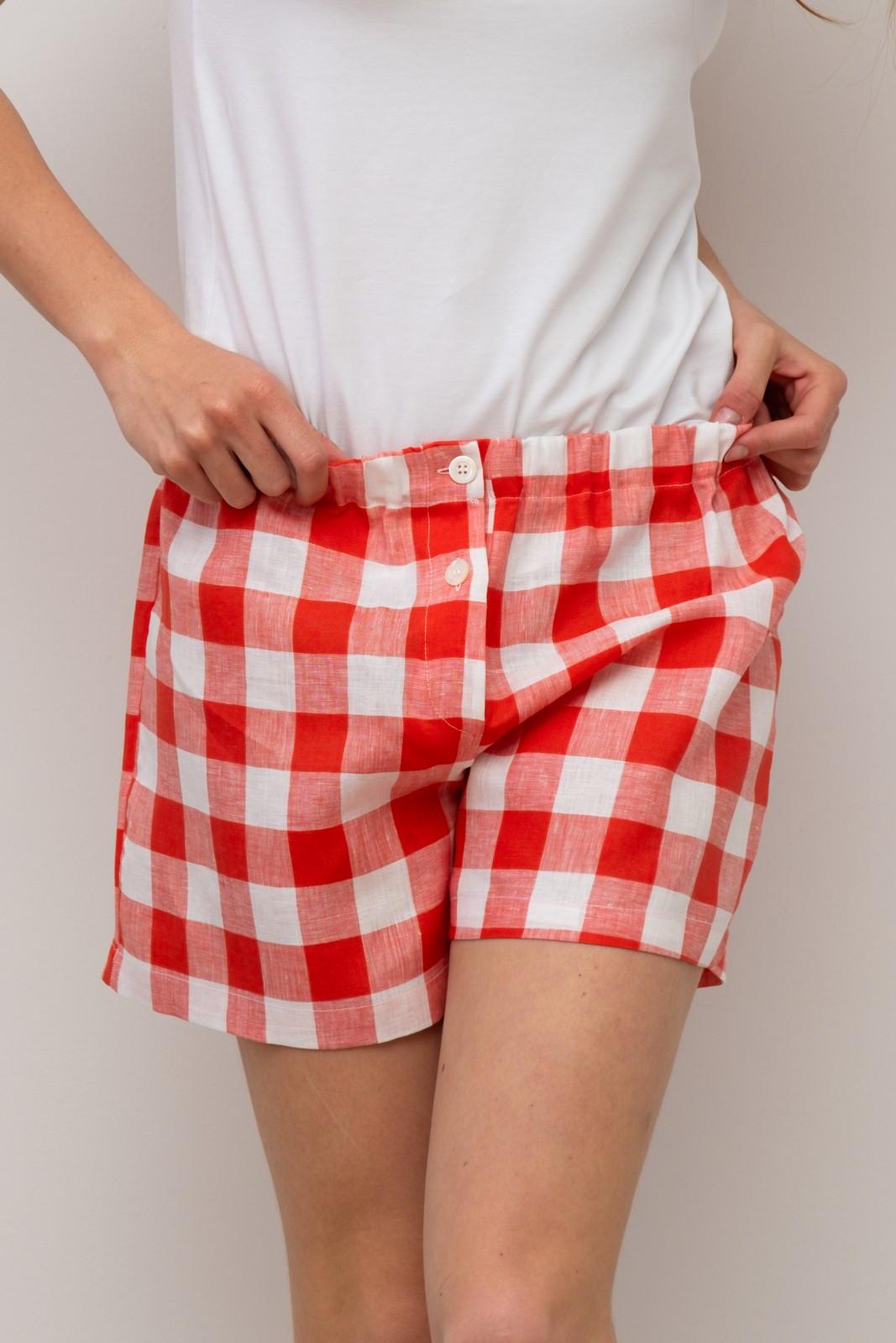 SHORTS LINO QUADRONE CORALLO SHDIQDR COR SILVIA SCALMANA