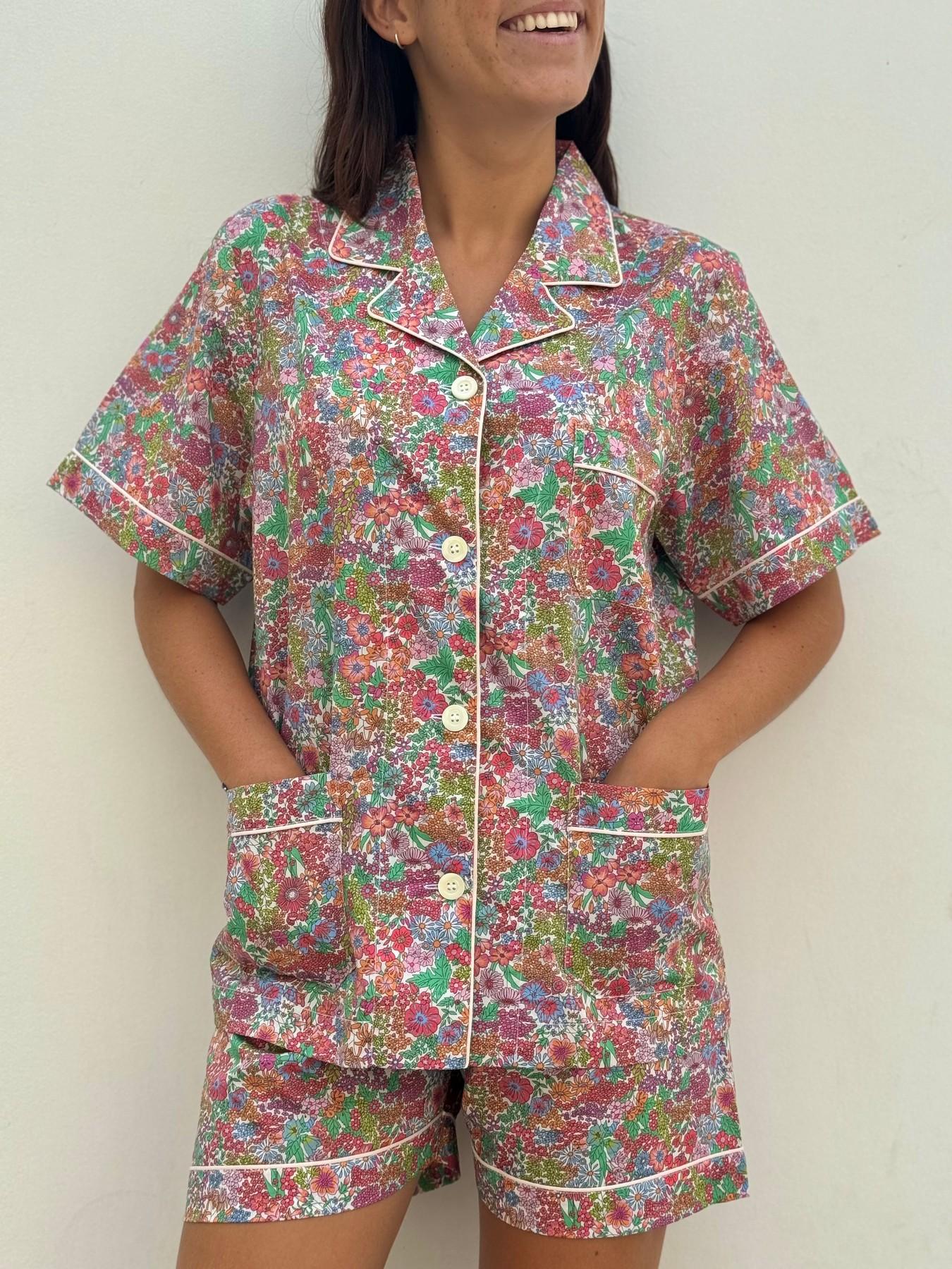 PIGIAMA LIBERTY CORTO DONNA "MARGARET ANNIE ROSA"