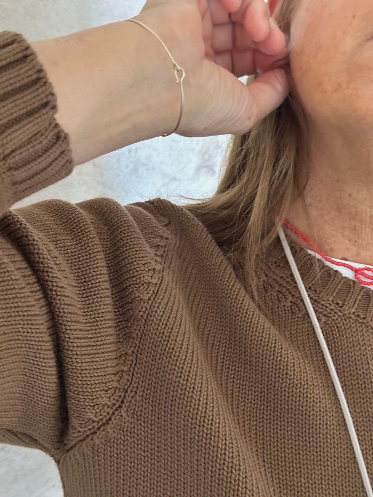 GIROCOLLO DONNA IN COTONE MARRONE