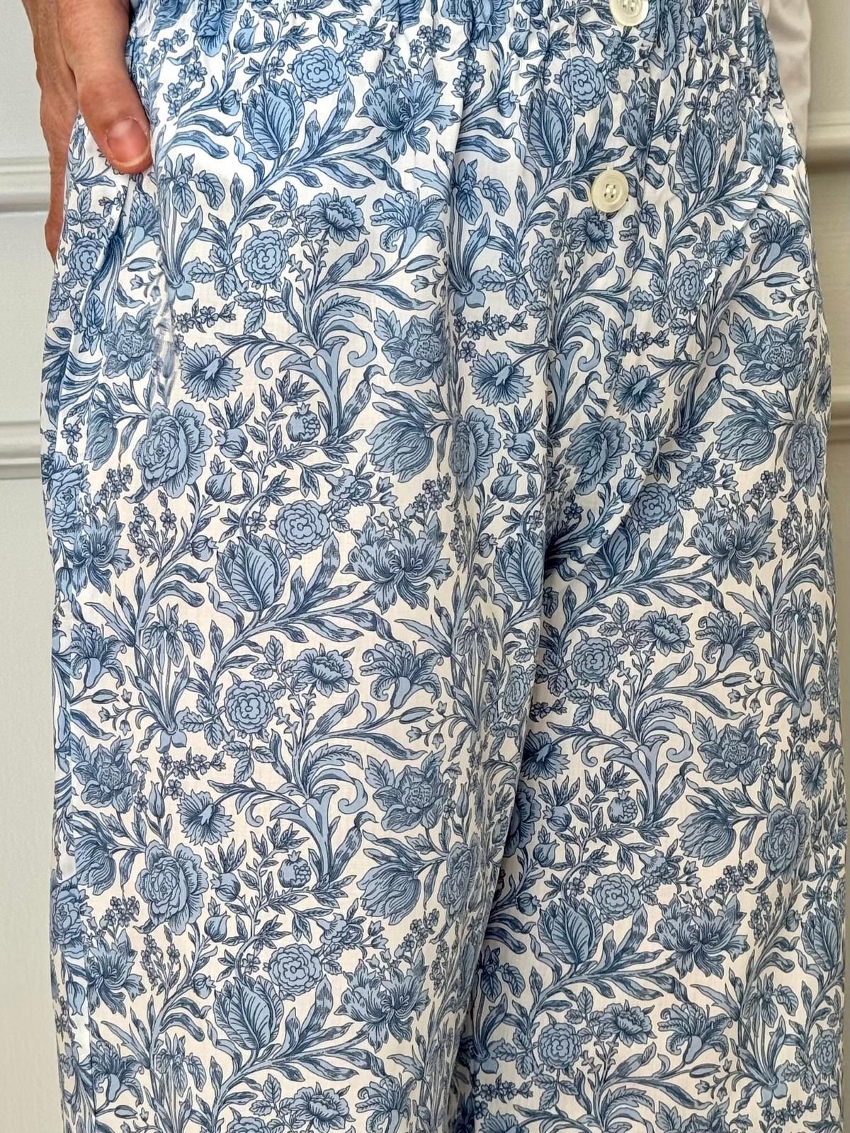 PANTALONI LIBERTY DONNA "SAMBOURNE AZZURRO" PADL SAMBOURNEAZZ SILVIA SCALMANA