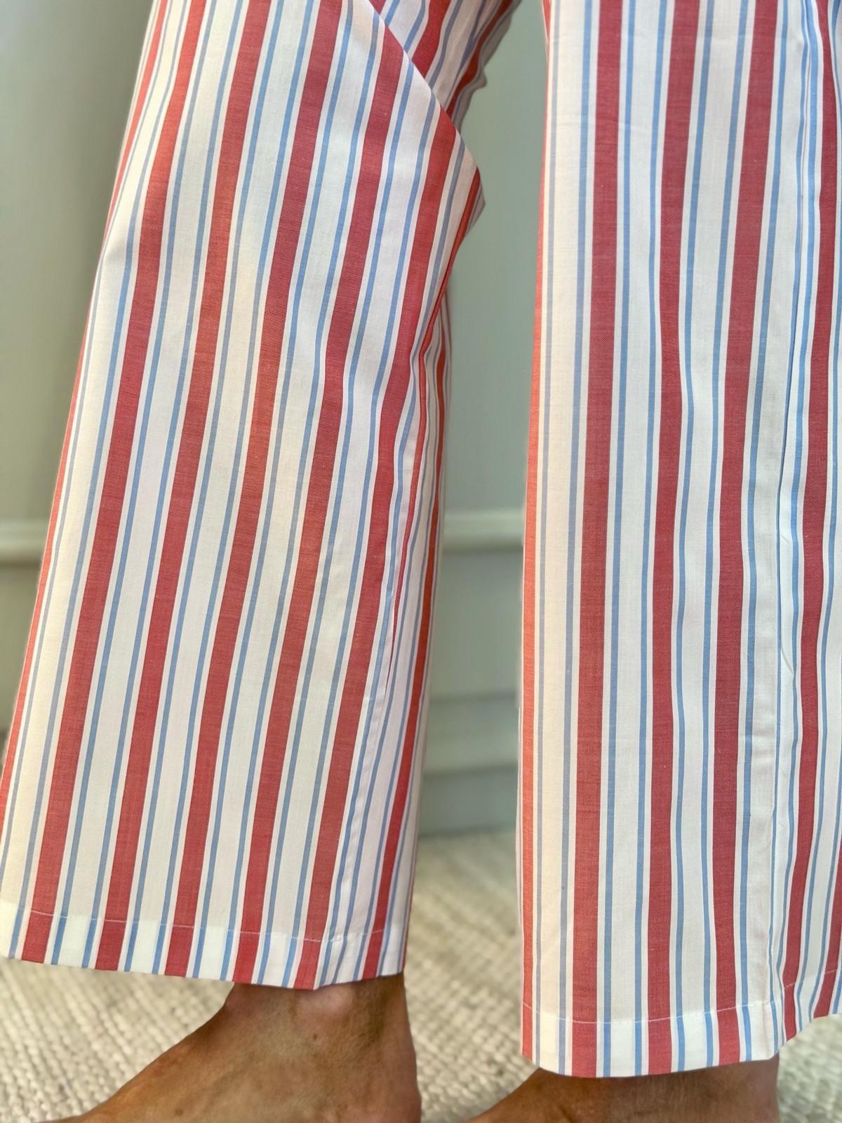 PANTALONI DONNA RIGONE ROSSO/AZZURRO PADPRGO ROS SILVIA SCALMANA