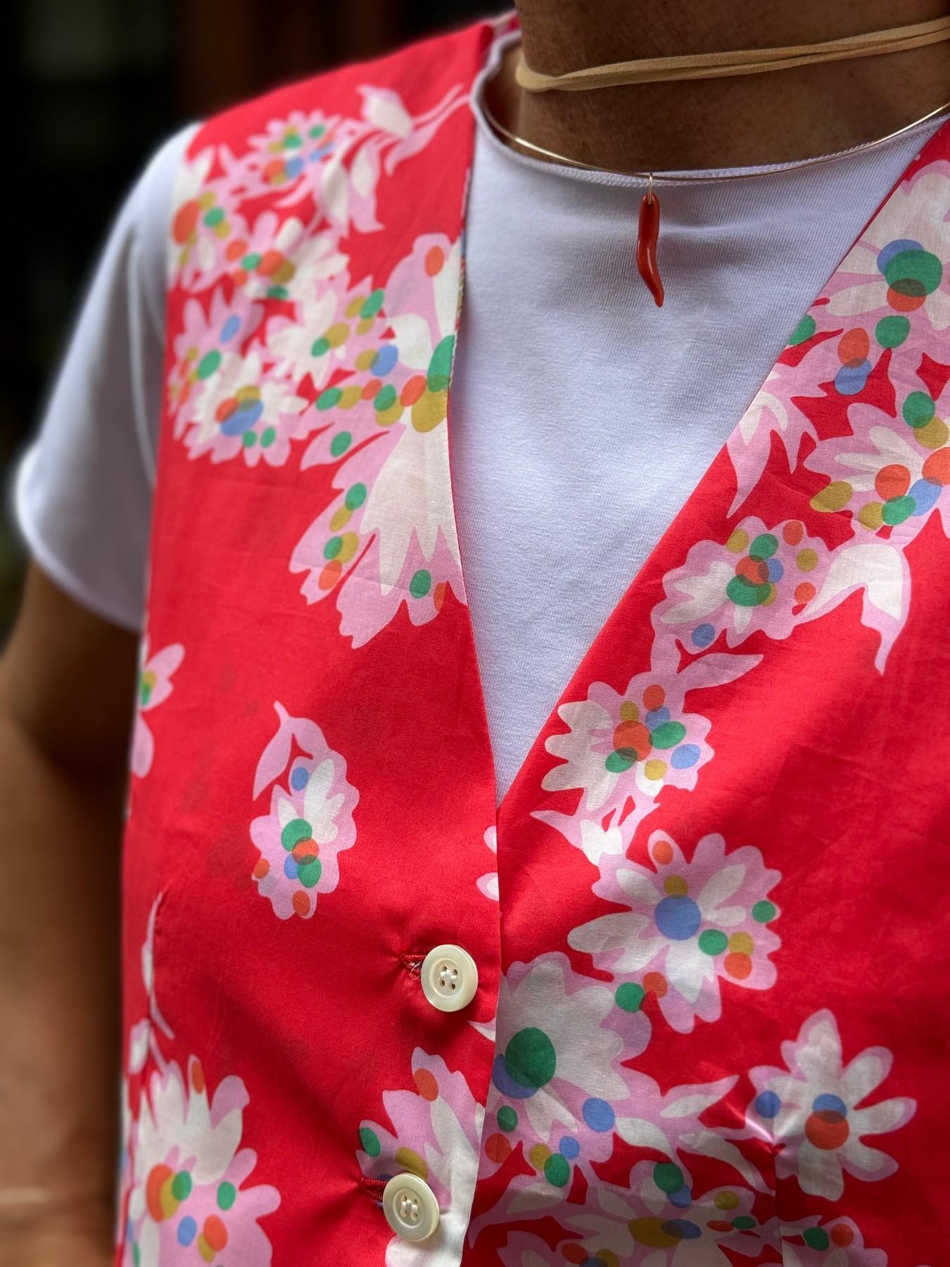 GILET DONNA LIBERTY "OPTIC FLORAL" GILETLIBERTY OPTICFLORAL SILVIA SCALMANA