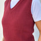 GILET LANA DONNA BORDEAUX GILTDL BORDEAUX CASA DEL BIANCO 