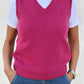 GILET LANA DONNA CICLAMINO GILTDL CICLAMINO CASA DEL BIANCO 