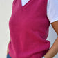 GILET LANA DONNA CICLAMINO GILTDL CICLAMINO CASA DEL BIANCO 
