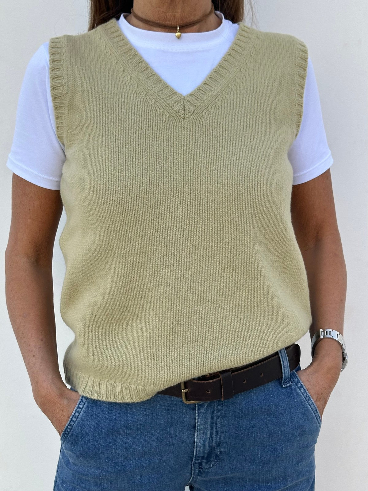GILET LANA DONNA FIENO GILTDL FIENO CASA DEL BIANCO 
