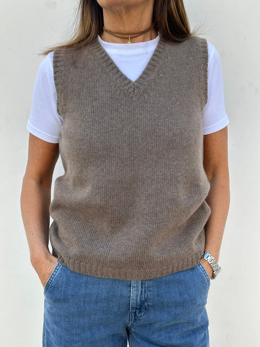 GILET LANA DONNA ICE GILTDL MOKA CASA DEL BIANCO 