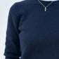 GOLF GIROCOLLO DONNA LANA BLU GIRTDL BLU CASA DEL BIANCO 