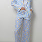 COMPLETO DONNA RIGA AZZURRA STAMPA MARGHERITE CODPSTA MARGHE SILVIA SCALMANA 
