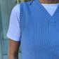 GILET COTONE DONNA AZZURRO GILTDC AZZURRO SILVIA SCALMANA 