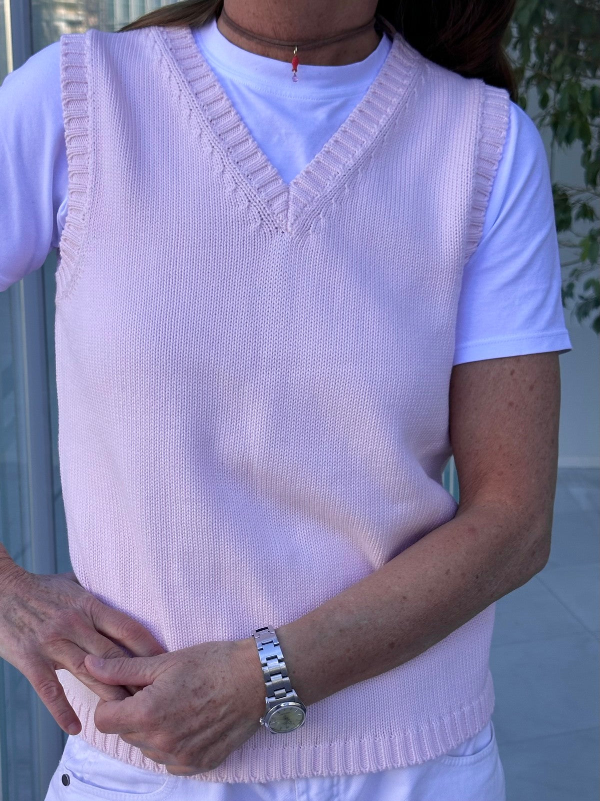 GILET COTONE DONNA ROSA GILTDC ROSA SILVIA SCALMANA 