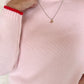 GIROCOLLO COTONE DONNA ROSA PROFILO ROSSO GIRTDC BROSAROSSO SILVIA SCALMANA 