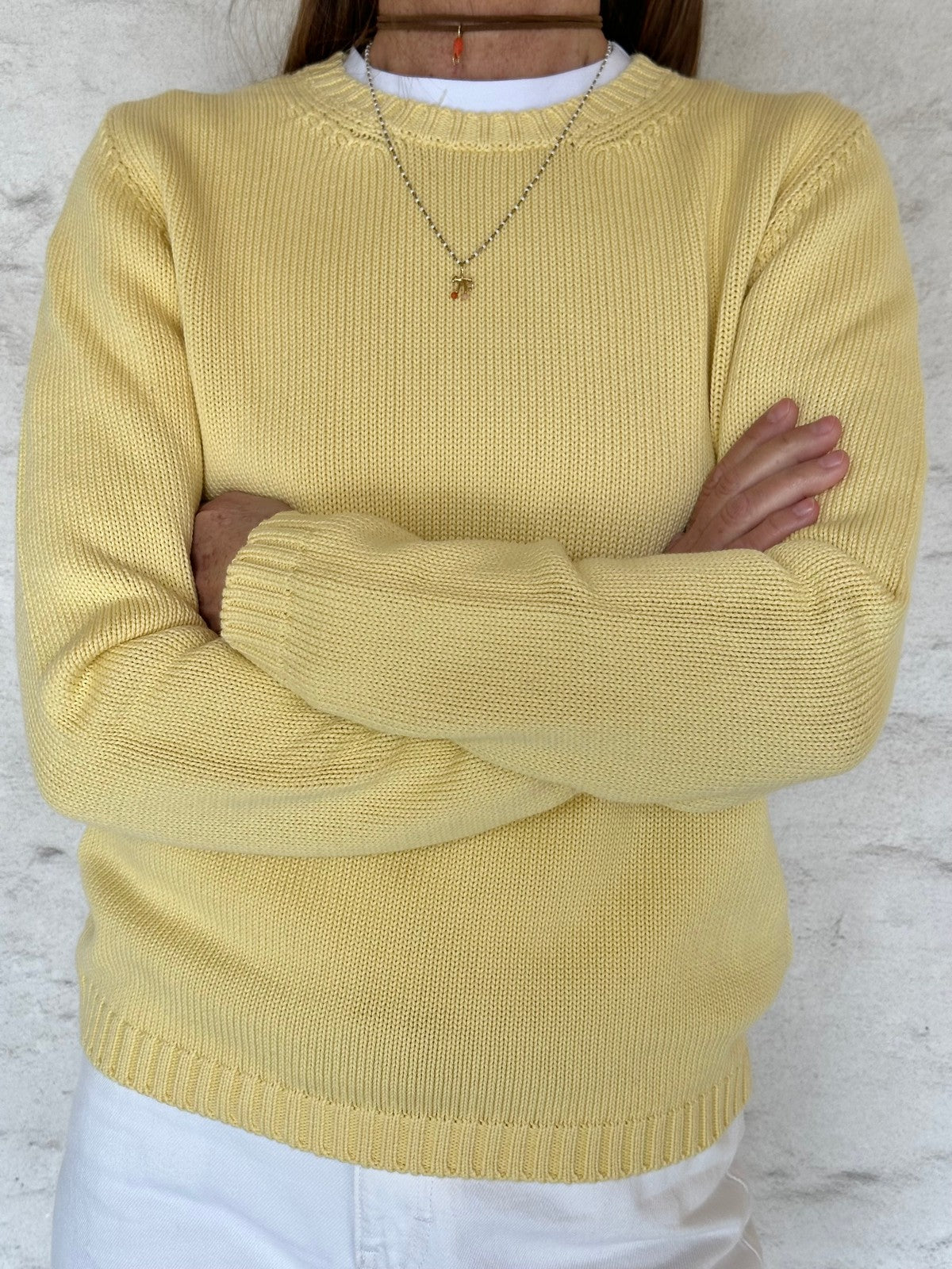 GIROCOLLO COTONE DONNA GIALLO GIRTDC GIALLO SILVIA SCALMANA 