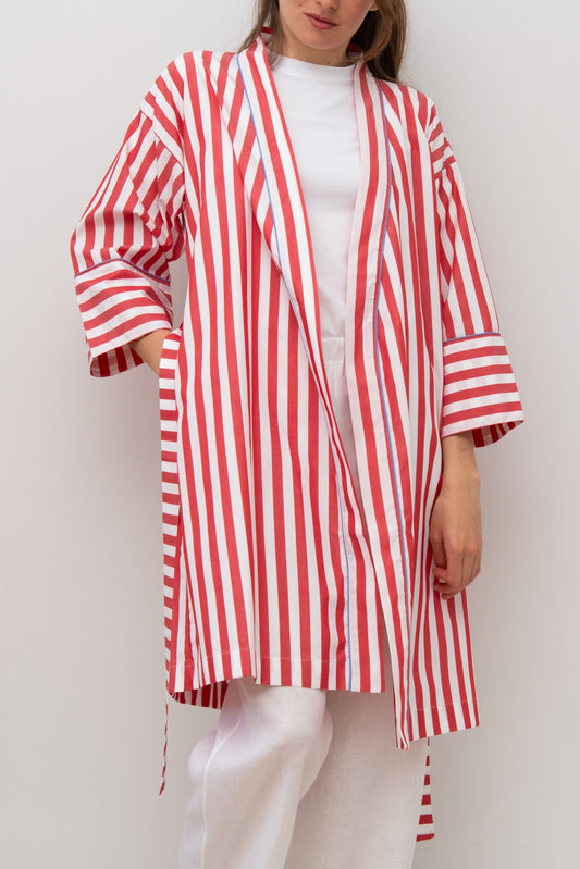 KIMONO TAGLIATELLA ROSSA PROFILO AZZURRO KIDPTAG ROSAZZ SILVIA SCALMANA 