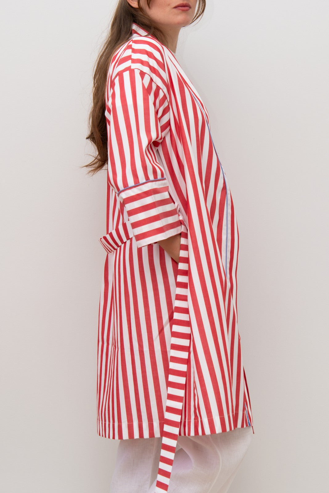 KIMONO TAGLIATELLA ROSSA PROFILO AZZURRO KIDPTAG ROSAZZ SILVIA SCALMANA 