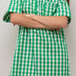 CAMICIA DA NOTTE MANICHE CORTE QUADRO PRATO PROFILO VERDE NCDPQDR VERVER SILVIA SCALMANA 