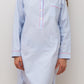 CAMICIA DA NOTTE MANICHE LUNGHE BASTONCINO AZZURRO PROFILO FRAGOLA NLDPBAS AZZFRG SILVIA SCALMANA 