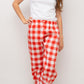 PANTALONI LINO QUADRONE CORALLO PADIQDR COR SILVIA SCALMANA 