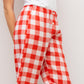 PANTALONI LINO QUADRONE CORALLO PADIQDR COR SILVIA SCALMANA 