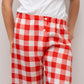 PANTALONI LINO QUADRONE CORALLO PADIQDR COR SILVIA SCALMANA 