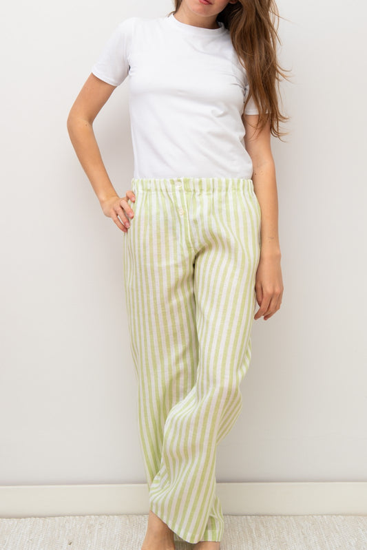 PANTALONI LINO TAGLIATELLA MELA PADIRIG VER SILVIA SCALMANA 