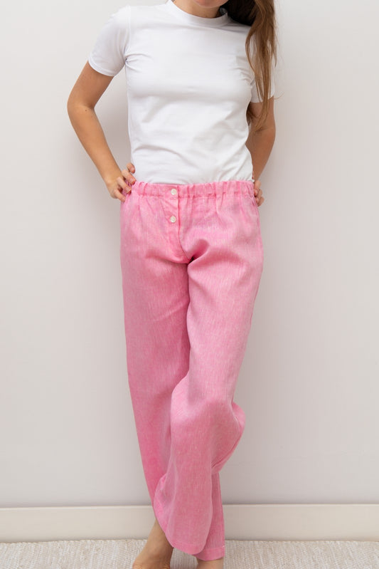 PANTALONI LINO UNITO FRAGOLA PADIUNI FRG SILVIA SCALMANA 