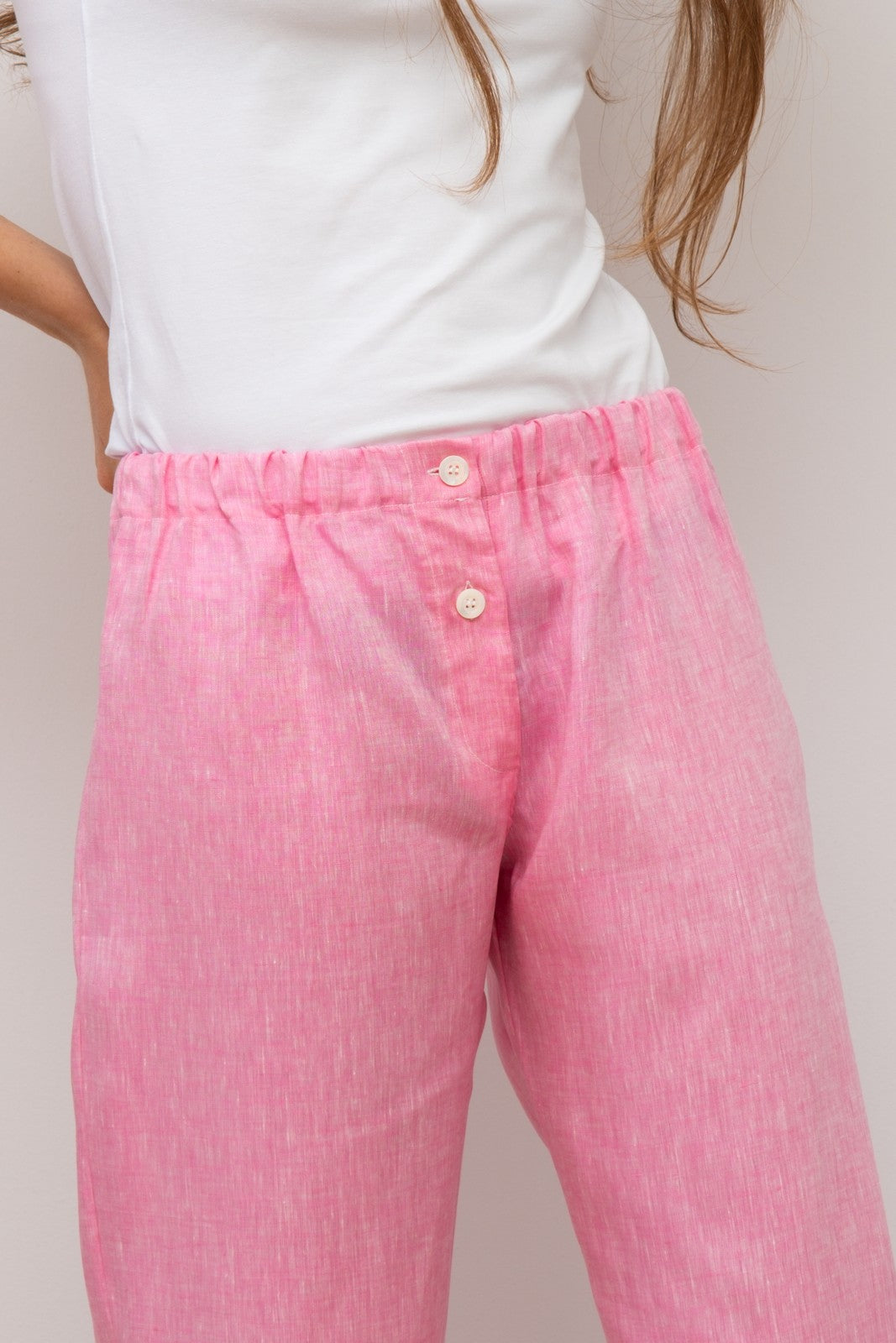PANTALONI LINO UNITO FRAGOLA PADIUNI FRG SILVIA SCALMANA 