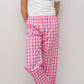 PANTALONI POPELINE DONNA QUADRONE FRAGOLA PADPQDR FRG SILVIA SCALMANA 