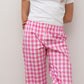 PANTALONI POPELINE DONNA QUADRONE FRAGOLA PADPQDR FRG SILVIA SCALMANA 