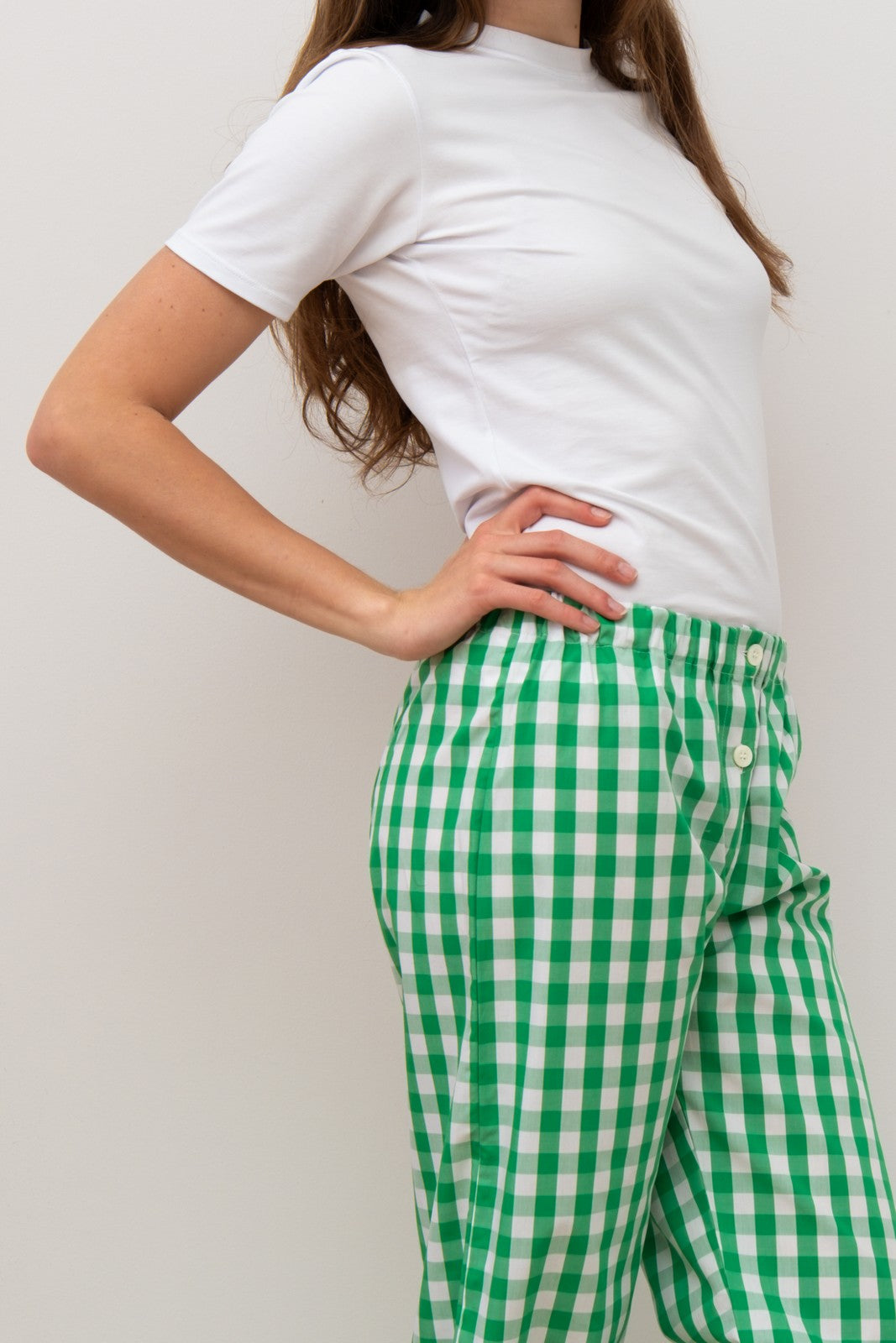 PANTALONI POPELINE DONNA QUADRO PRATO PADPQDR PRT SILVIA SCALMANA 