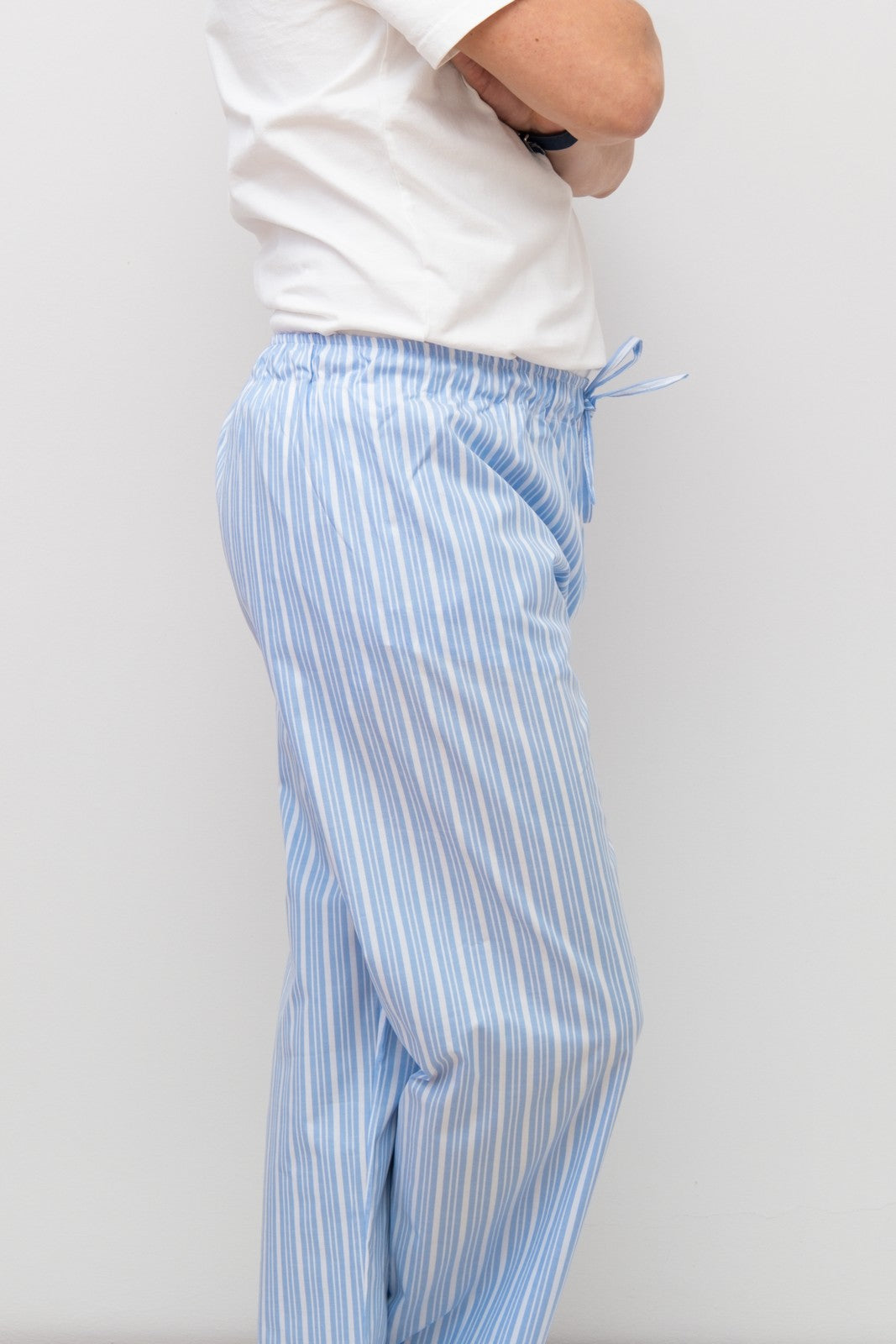 PANTALONI POPELINE UOMO RIGONE AZZURRO PAUPRGO AZZ SILVIA SCALMANA 