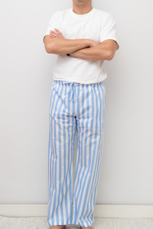 PANTALONI POPELINE UOMO TAGLIATELLA AZZURRA PAUPTAG AZZ SILVIA SCALMANA 