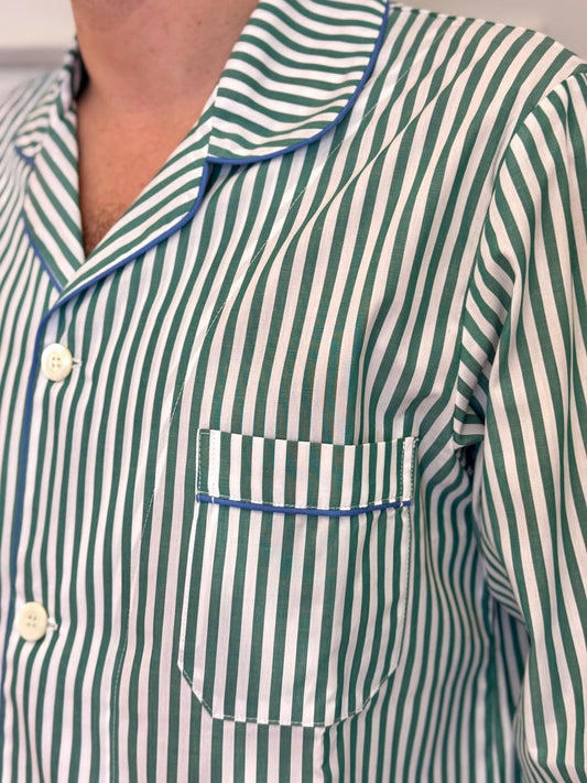 PIGIAMA UOMO BASTONCINO VERDE PROFILO BLUETTE COUPBAS VERBLT SILVIA SCALMANA 
