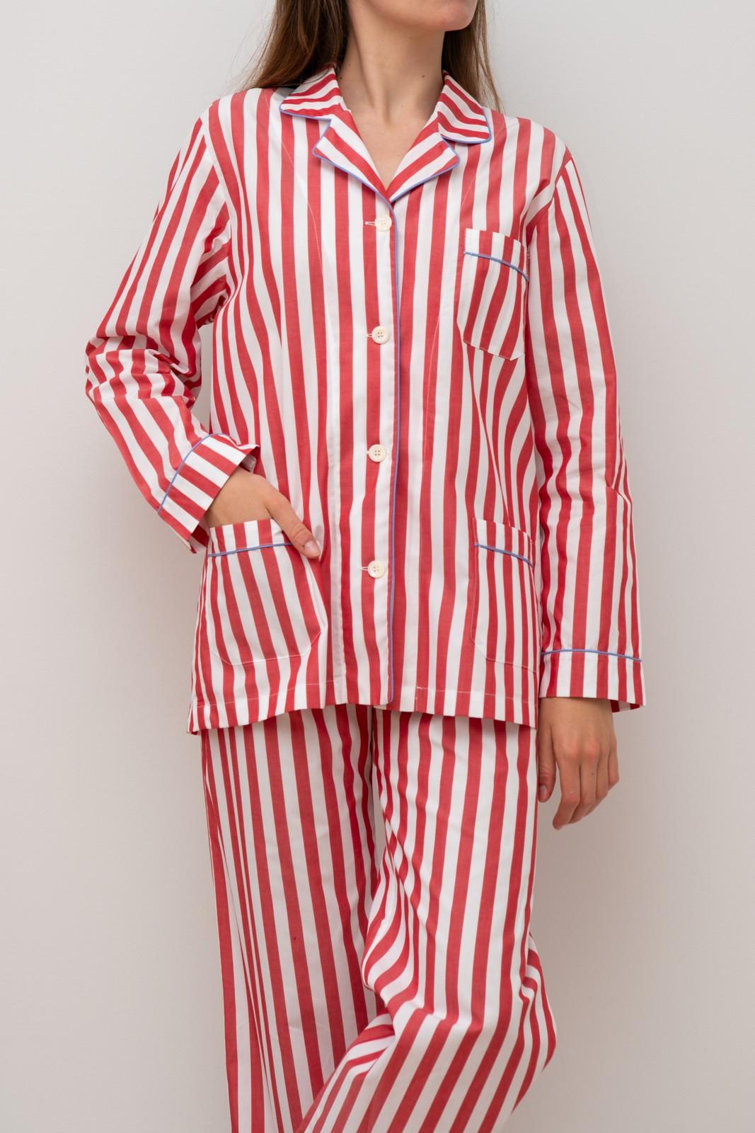 COMPLETO DONNA TAGLIATELLA ROSSA PROFILO AZZURRO CODPTAG ROSAZZ SILVIA SCALMANA 