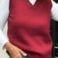 GILET DONNA IN LANA "BORDEAUX"