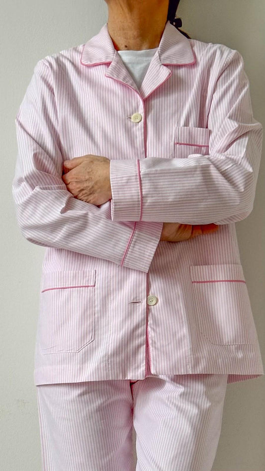 COMPLETO DONNA OXFORD BASTONCINO ROSA PROFILO FRAGOLA CODPBAS RSAFRG SILVIA SCALMANA 