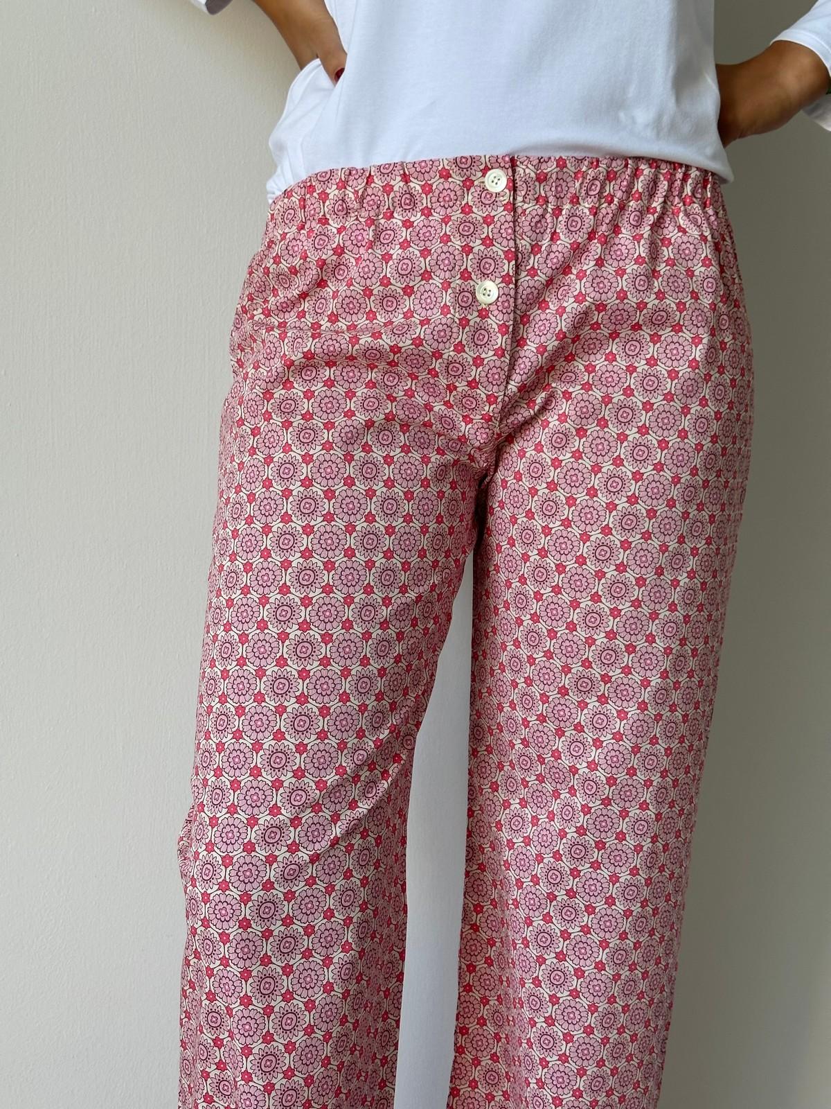 PANTALONI LIBERTY DONNA "INEZ MIO" ROSA PADL INEZMIOROSA SILVIA SCALMANA 