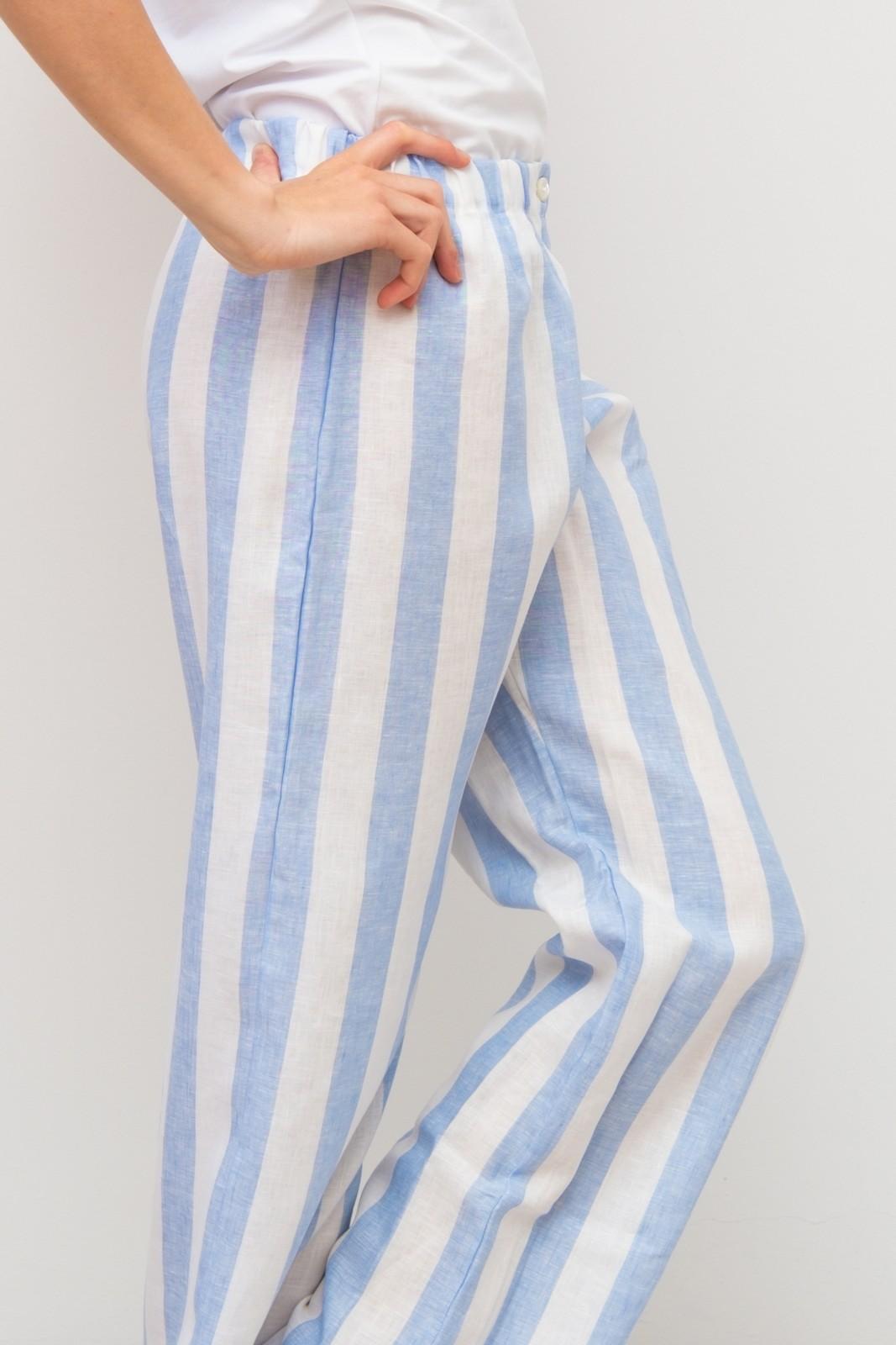 PANTALONI LINO PAPPARDELLA AZZURRA PADIPAP AZZ SILVIA SCALMANA 