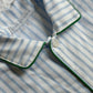 CHILDREN'S FLANNEL PAJAMAS WITH BLUE/GREEN STRIPES