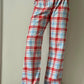 PANTALONI DONNA FLANELLA SCOZZESE AZZURRO/ROSSO PDFL SCOZZAZZROSS SILVIA SCALMANA 