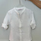 CAMICIA BAMBINO IN LINO BIANCO CKBIUNI BIA SILVIA SCALMANA 