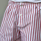 RED STRIPED POPLIN BOXER