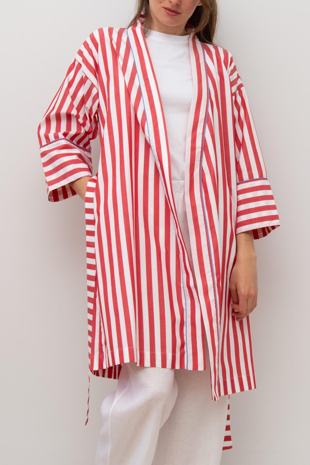 KIMONO TAGLIATELLA ROSSA PROFILO AZZURRO KIDPTAG ROSAZZ SILVIA SCALMANA 