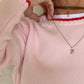 GIROCOLLO COTONE DONNA ROSA PROFILO ROSSO GIRTDC BROSAROSSO SILVIA SCALMANA 